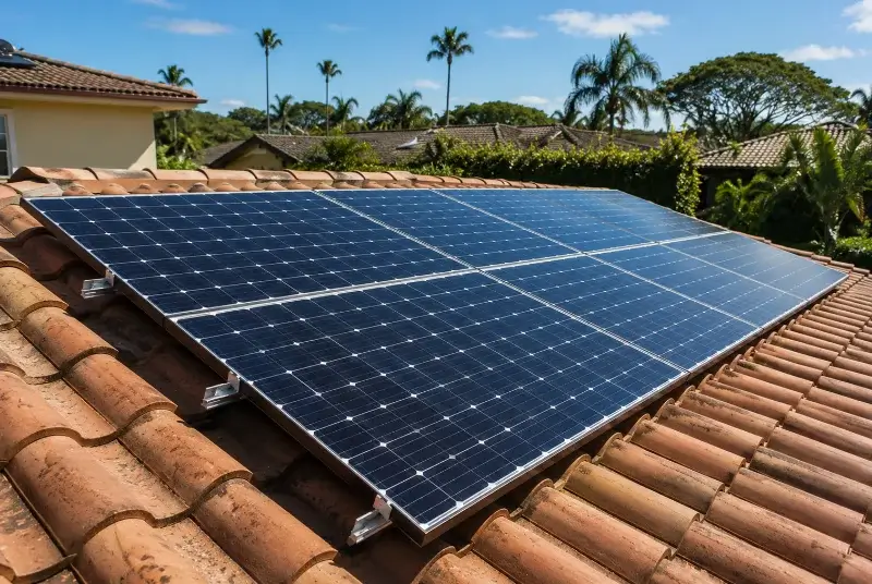 Installation de panneaux solaires à Étel